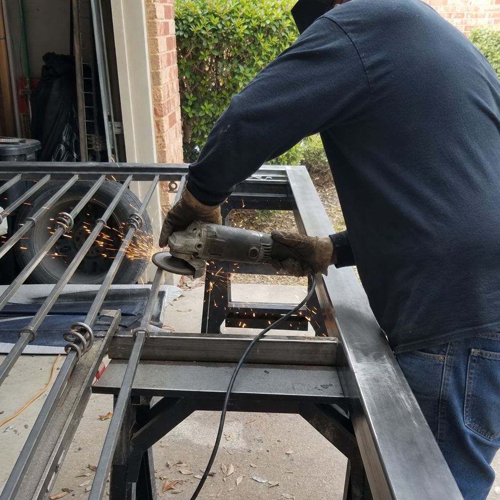 Gate parts and welding service with angle grinder in Murphy, TX