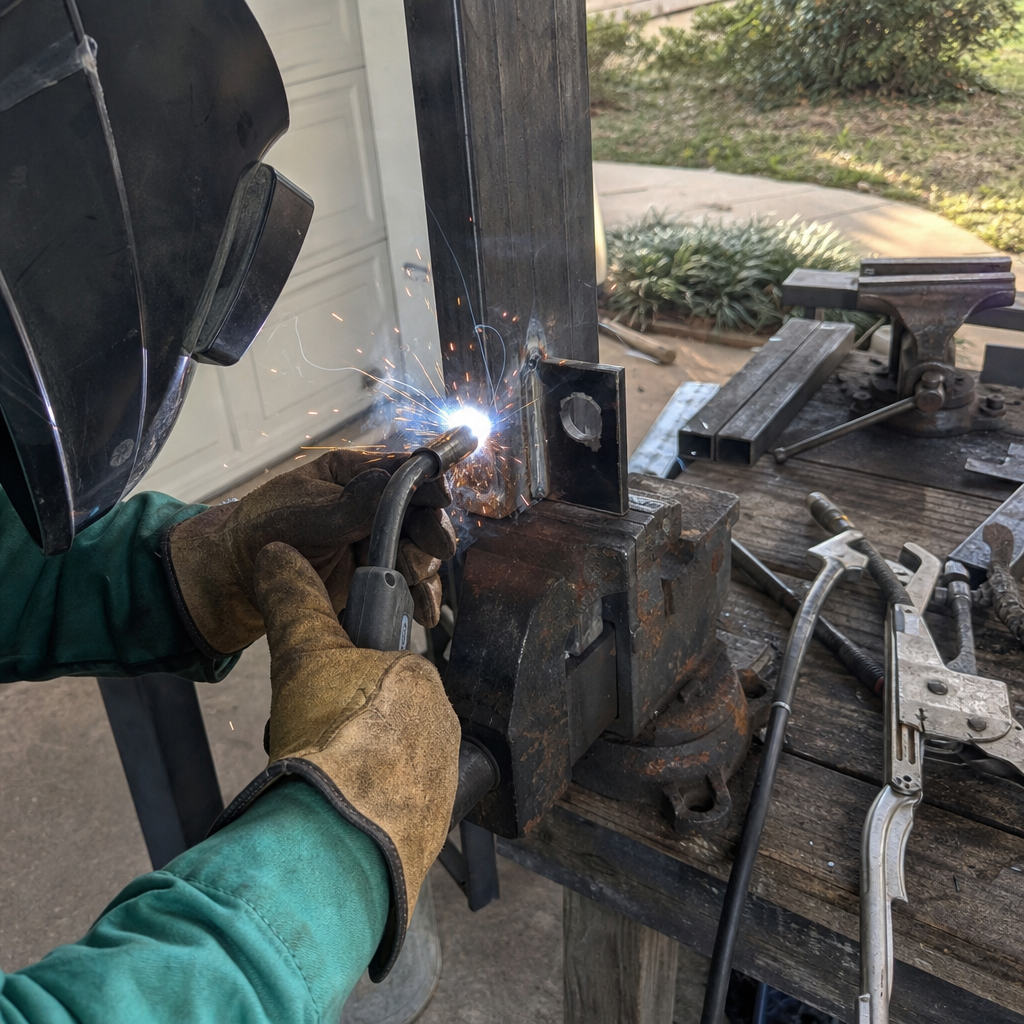 Welder performs gate parts and welding service with MIG welder. in Sachse, TX